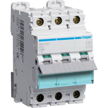 Hager NBN332 istič typu B 3 3 moduly (NBN332)