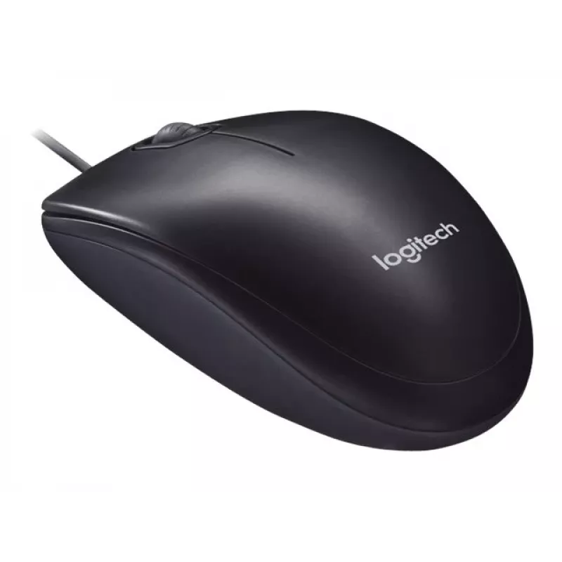 Logitech M90 káblová optická kancelárska myš — 1000 DPI, obojručná, USB Type-A, čierna