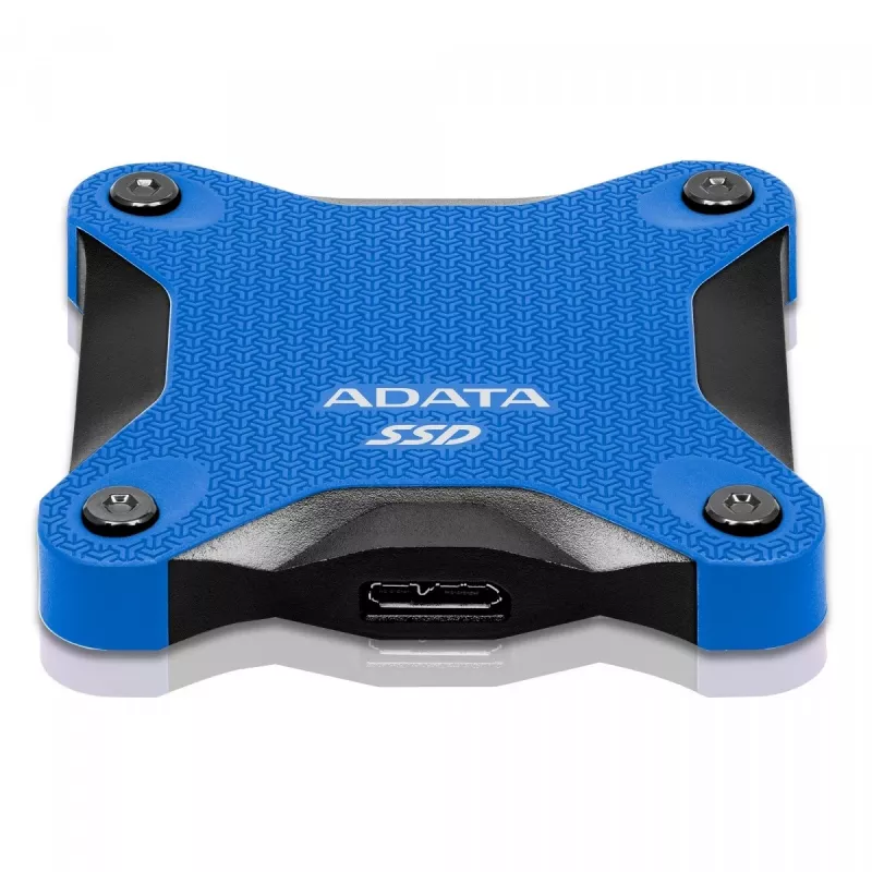 Externý SSD ADATA SD620 512 GB, USB 3.2 Gen 2 Micro-USB B, modrý, silikónové puzdro, nárazuvzdorný