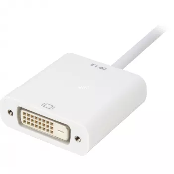 DisplayPort na DVI adaptérový kábel Sharkoon 0,15 m biely — DisplayPort 1.2 na DVI