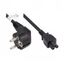 Napájací kábel ochranný kontaktný konektor typ E+F (CEE 7/7, zahnutý) na C5 (rovný) pre notebook, čierny, 0,75 mm², 5 m, Good Connections® (P0105-S050)