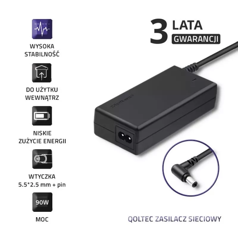 Qoltec 50090.90W napájací zdroj/invertor interiérový čierny