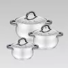MAESTRO MR-3522-6M-BLACK 6-dielna sada hrncov
