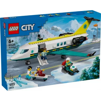 LEGO City Záchranné lietadlo 60465 – malá stavebná sada záchranného lietadla, 403 dielov, 4 minifigúrky, vek 6+