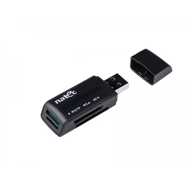 Natec MINI ANT 3 USB 2.0 čítačka kariet (SD, SDHC, MMC, M2, microSD), Čierna (NCZ-0560)