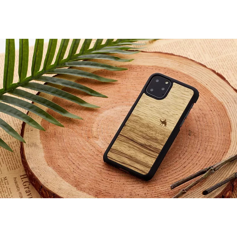 Puzdro na smartphone man and wood pre iPhone 11 Pro Max — terra čierna