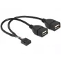 Interný USB kábel DeLOCK 83292 0,2 m konektor samica na konektor samica