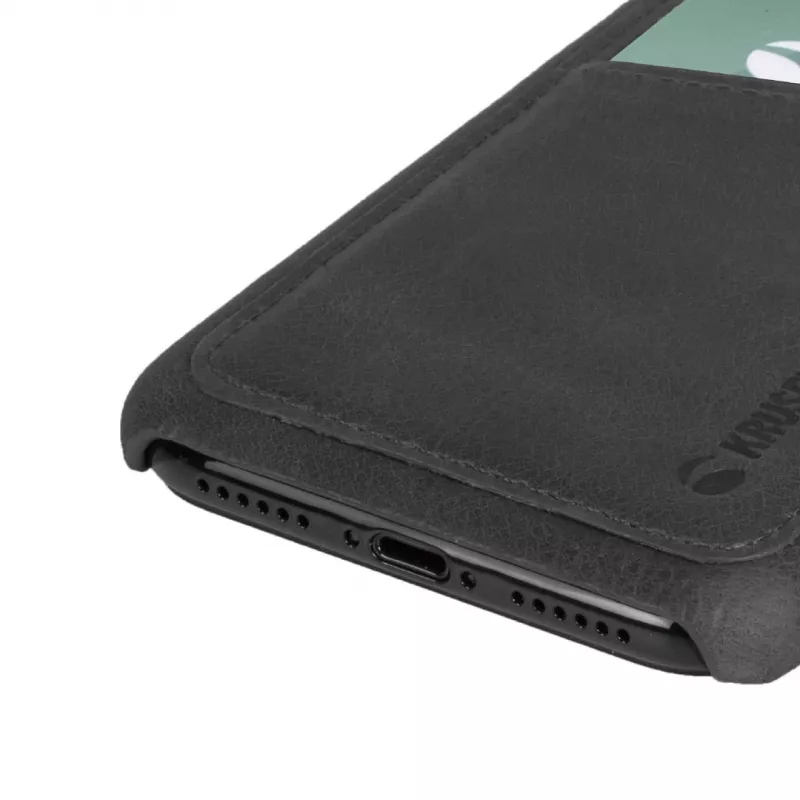Puzdro Krusell Sunne 2 Card Cover iPhone XS Max čierna