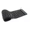 Silikónová klávesnica USB+PS/2 čierna