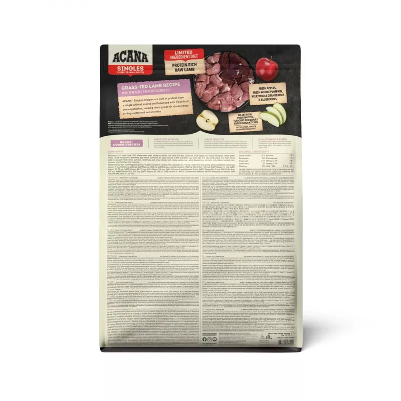 ACANA Singles Grass-Fed Lamb – suché krmivo pre psov – 2 kg