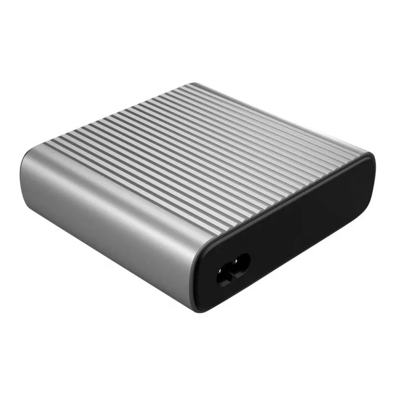 HYPER 245W GaN stolná nabíjačka pre notebook, smartfón, tablet čierna, strieborná AC, batéria rýchle nabíjanie interiér