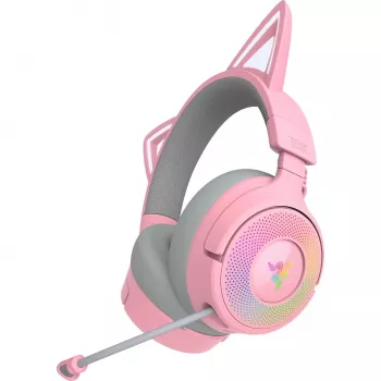 Razer Kraken Kitty V3 Pro - Quartz headset káblový & bezdrôtový s čelenkou herný USB Type-A Bluetooth ružový