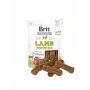 Maškrty pre psov Brit Jerky Snack jahňacie 80 g — bez cukru, dospelé psy, vrecko