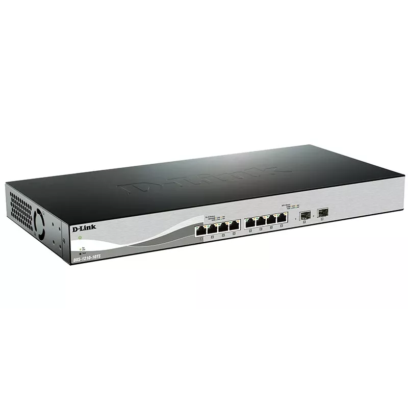 D-Link DXS-1210-10TS Managed L2/L3 10G Ethernet (100/1000/10000) 1U čierna, strieborná
