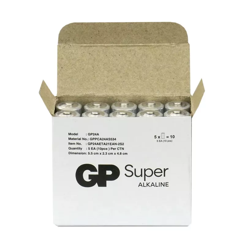 Alkalické batérie AAA GP Battery SUPER 1,5V — balenie 10 ks