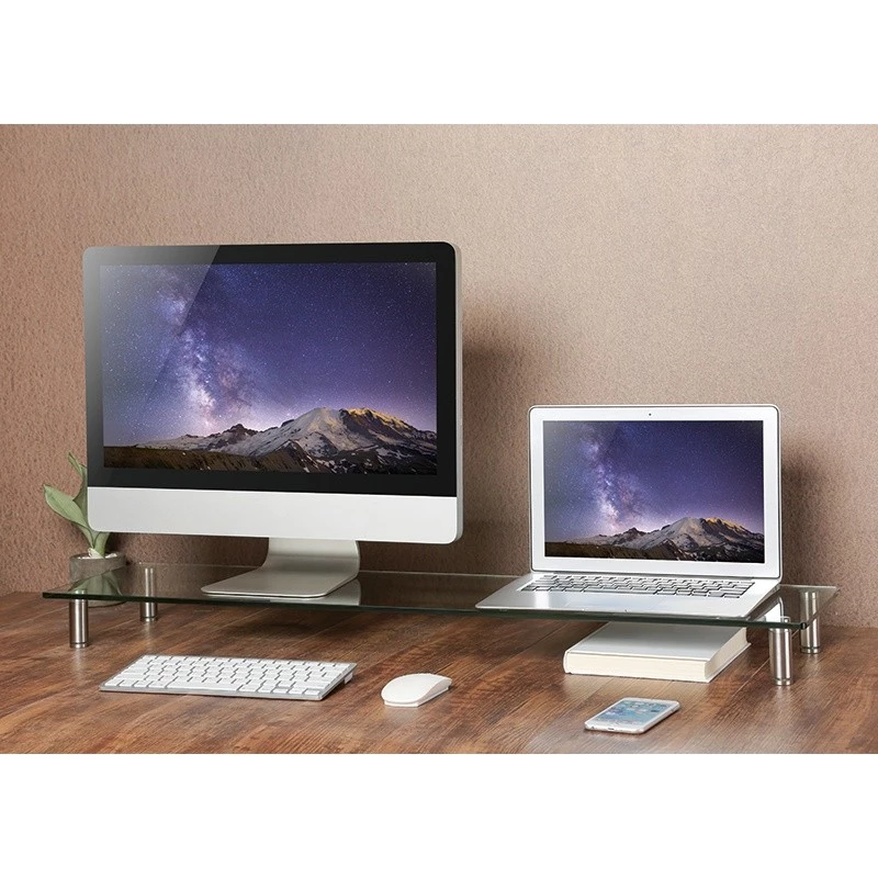 Podstavec pod monitor so sklenenou doskou 1000 mm dlhý