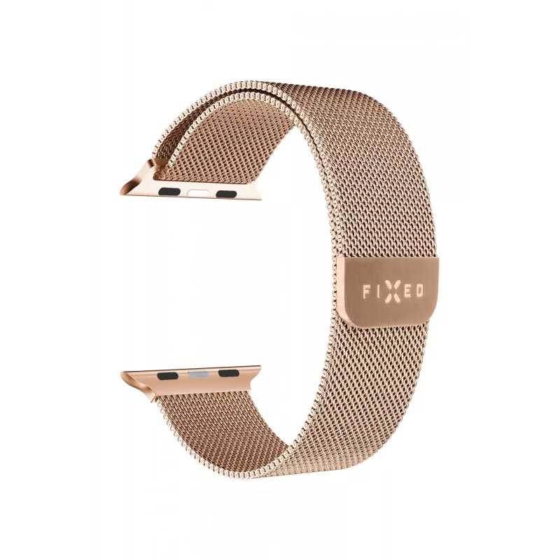 Kovový mesh náramok FIXED FIXMEST-436-RG pre Apple Watch 38/40/41mm ružové zlato