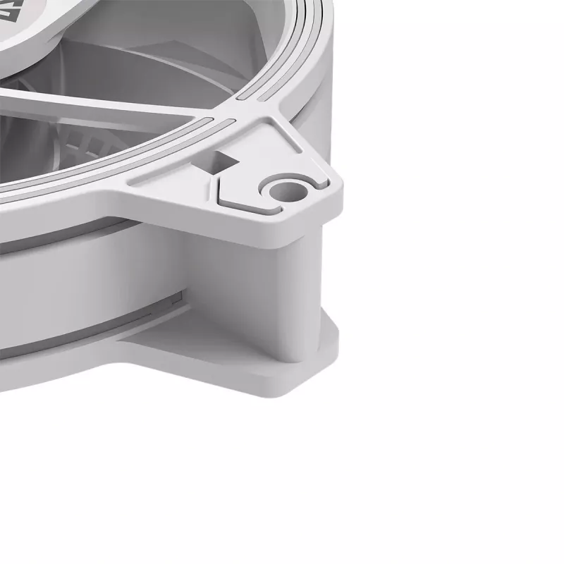 120mm skriňový ventilátor MODECOM VOLCANO APEX 120 ARGB biely — 120mm ARGB chladiaci ventilátor