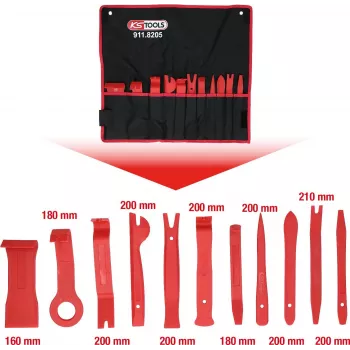 Sada plastových klinov ks tools MASTER 11-dielna 911.8205