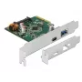 DeLOCK 90299 Karta PCIe x4, 1x USB Type-C + 1x USB Type-A, USB 3.2 Gen 2 (10 Gbps)