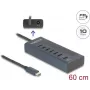 DeLOCK USB hub 3.2 Gen 1 Type-C 10000 Mbit/s modrý 64288