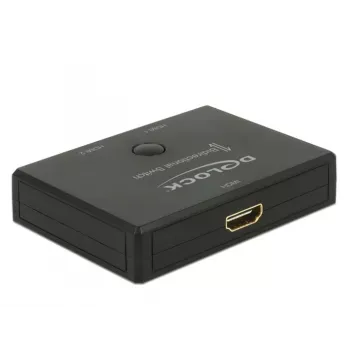 DeLock HDMI 2 - 1 switch obojsmerný 4K 60 Hz - video/audio switch - 2 x HDMI - desktop