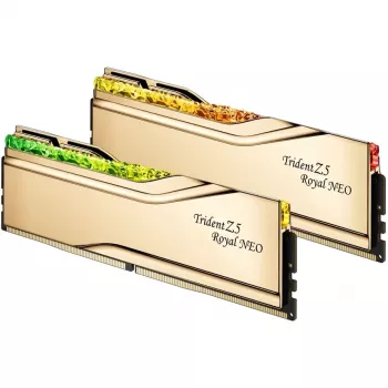 DIMM 32 GB DDR5-8000 (2x 16 GB) Dual-Kit, operačná pamäť zlatá, F5-8000J3848H16GX2-TR5NG, Trident Z5 Royal Neo, AMD EXPO