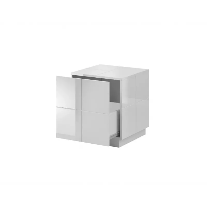 Cama nočný stolík REJA biely lesk/biely lesk