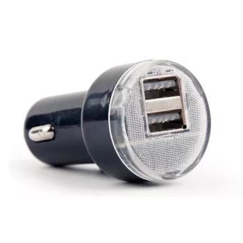 Auto nabíjačka Gembird EG-U2C2A-CAR-02, 12–24V vstup, 5V/2,1A výstup, 2× USB 2.0, čierna