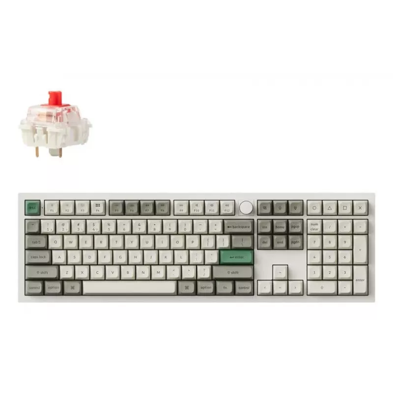 Mechanická full-size klávesnica Keychron Q6 Max – červené spínače, biele puzdro