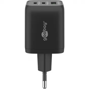 Goobay 64753 nabíjačka pre mobilné zariadenia slúchadlá - smartphone - tablet čierna AC rýchle nabíjanie interiérová (64753)