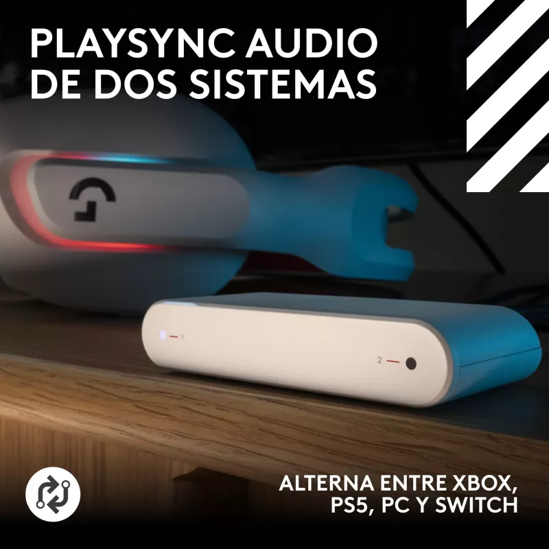Logitech G Astro A20 bezdrôtové a káblové slúchadlá biele