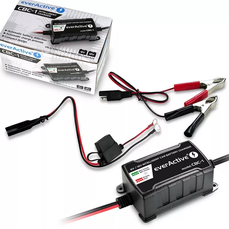 Nabíjačka autobatérie everActive CBC1 6V/12V