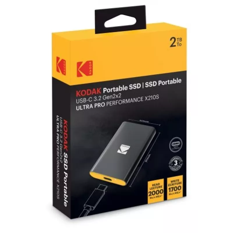 Prenosný SSD Kodak X210 S 3.2 Gen2 2 TB EKSSD2TX210SK