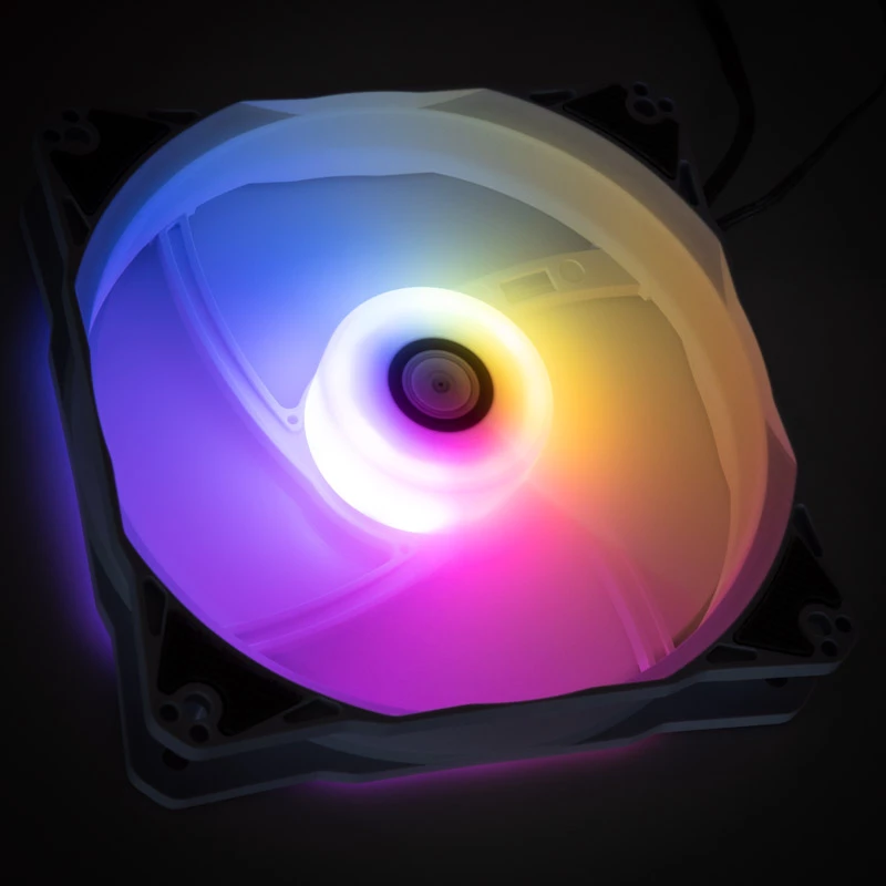 120mm ARGB ventilátor BitsPower Notos — biely, model BPTA-FX1812NTWH-1