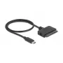 DeLOCK 63803 konvertor z USB Type-C na 22-pinový SATA 6 Gb/s, 2,5 palca, USB 3.2 Gen 2, 0,5 m, čierny