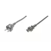 Assmann napájací kábel, Schuko – C5, konektor samec/samica, 1,8m, H05VV-F3G 0,75 mm², čierny (AK-440103-018-S)