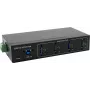 USB 3.2 hub Exsys EX-11224HMVS — 4-portový Gen1 hub s USB káblom a sadou na montáž na lištu