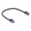 Sieťový kábel DeLOCK RJ45 Cat.6A S/FTP tenký 0.25m čierny