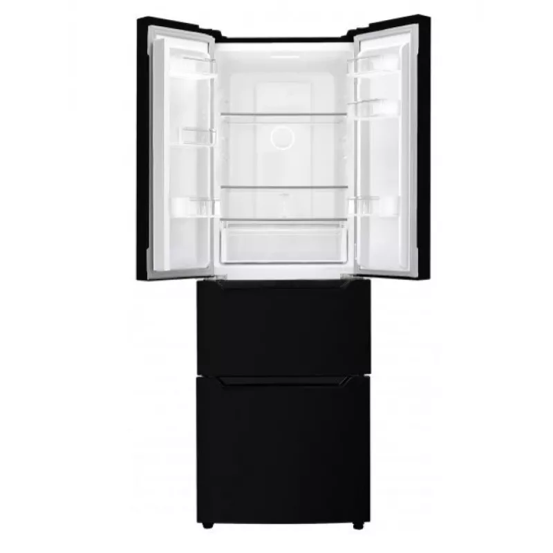 French-Door chladnička s mrazničkou Sam Cook PSC-WG-1020AA/B 351 l, energetická trieda E, čierna