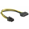 Delock 82924 SATA 15-pinový na 6-pinový PCI Express napájací kábel