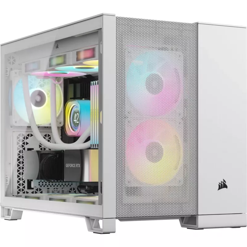 Corsair 2500D AIRFLOW Micro ATX Dual Chamber PC skriňa – biela CC-9011264-WW