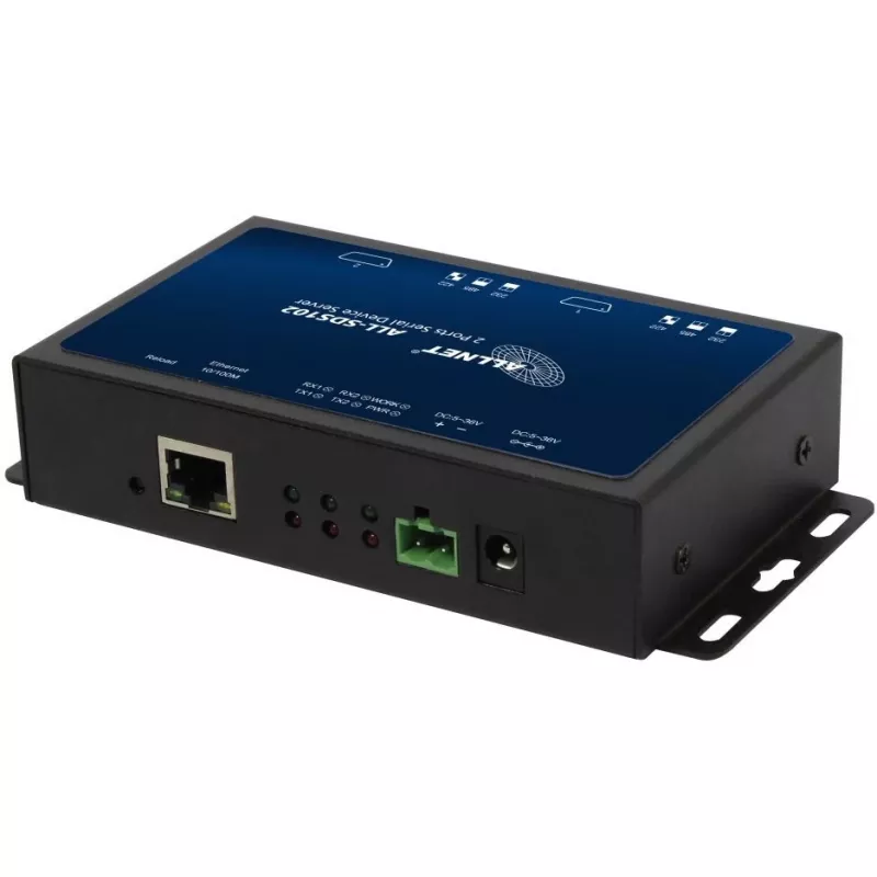 Mediálny konvertor ALLNET ALL-SDS102v2 — 2x sériový (RS232/RS422/RS485) na 10/100BASE-TX