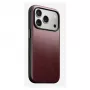 Puzdro na telefón Nomad Modern Leather Case pre iPhone 17 Pro, koža + TPU + PC, vhodné pre 16 cm (6,3 palcov) obrazovku, bordová