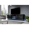Cama TV skrinka QIU 200 MDF čierna lesklá/čierna lesklá