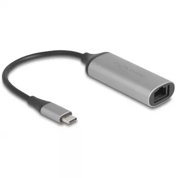 DeLOCK 81570 káblový adaptér USB Type-C RJ-45 0,15 m antracitový