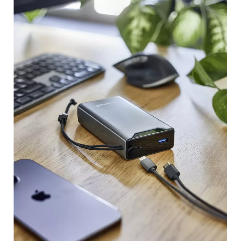 Powerbank INTENSO 7332054 — 20000 mAh, PD 3.0 & QC 3.0, 20 W, USB-A + USB-C, sivá