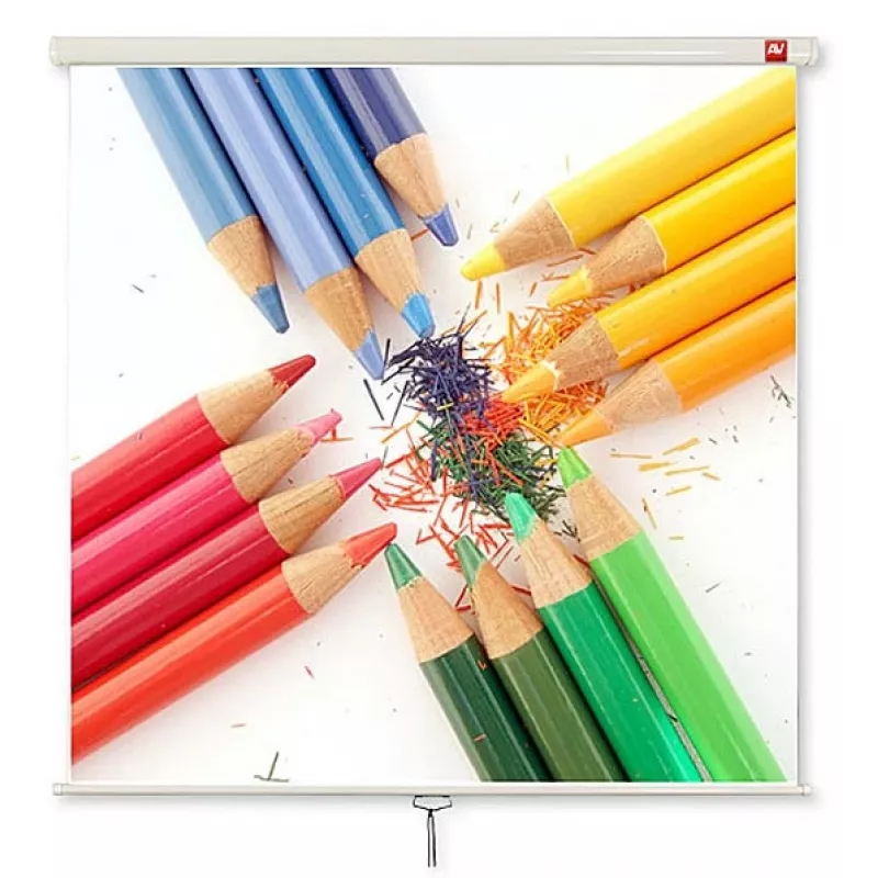 Nástenné projekčné plátno Avtek Wall Standard 175, 1:1, 175x175 cm, matná biela