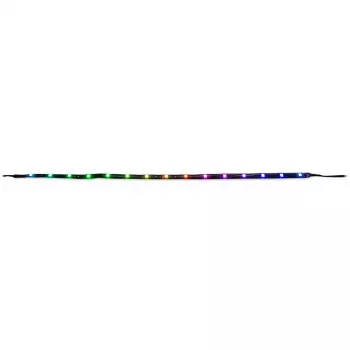 Sada osvetlenia počítačovej skrine INTER-TECH RS-042 RGB — RGB LED pás 1000 mm, šírka 10 mm, čierna