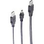 USB kábel ShiverPeaks BS77151 1 m 2x USB A Mini-USB B čierny